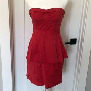 BCBGMaxazaria Coral Strapless Layered Dress